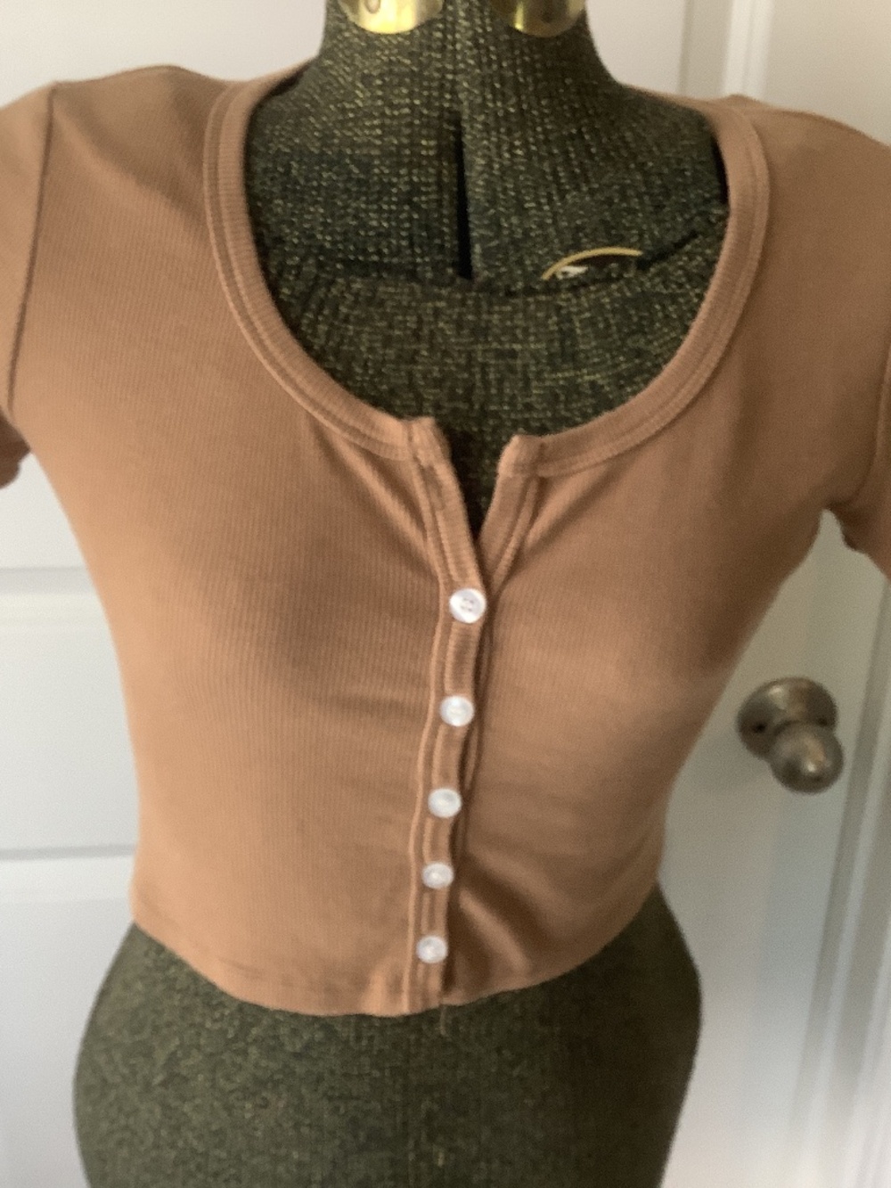 Shein button down top.
